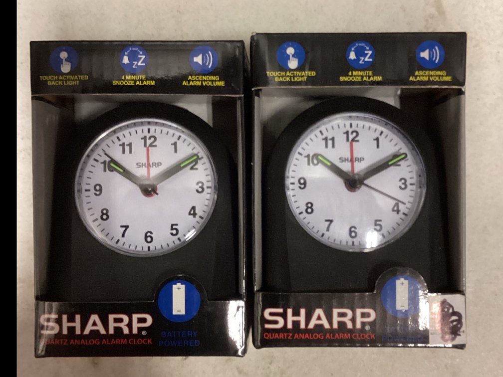 Sharp Quartz Alarm Clocks