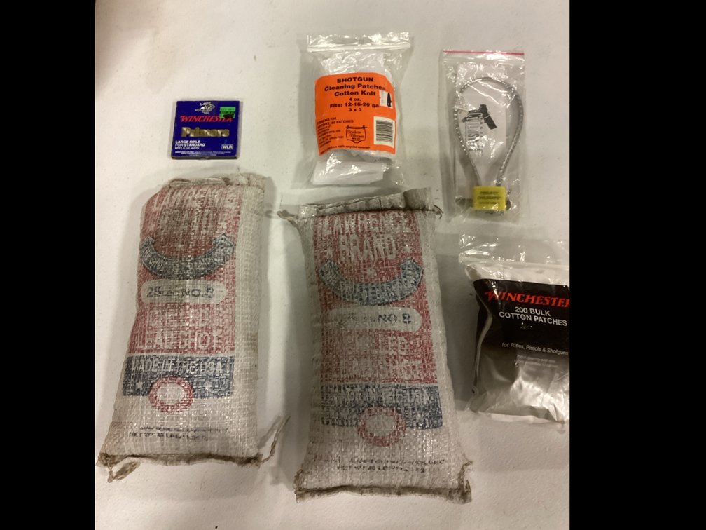 Cotton Cleaning Patches, Primers, and Gun Lock