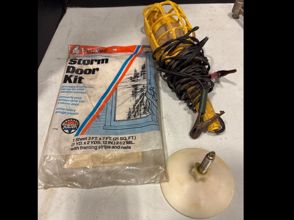 Wheel Bearing Packing Tool, Storm Door Kit and Trouble Light