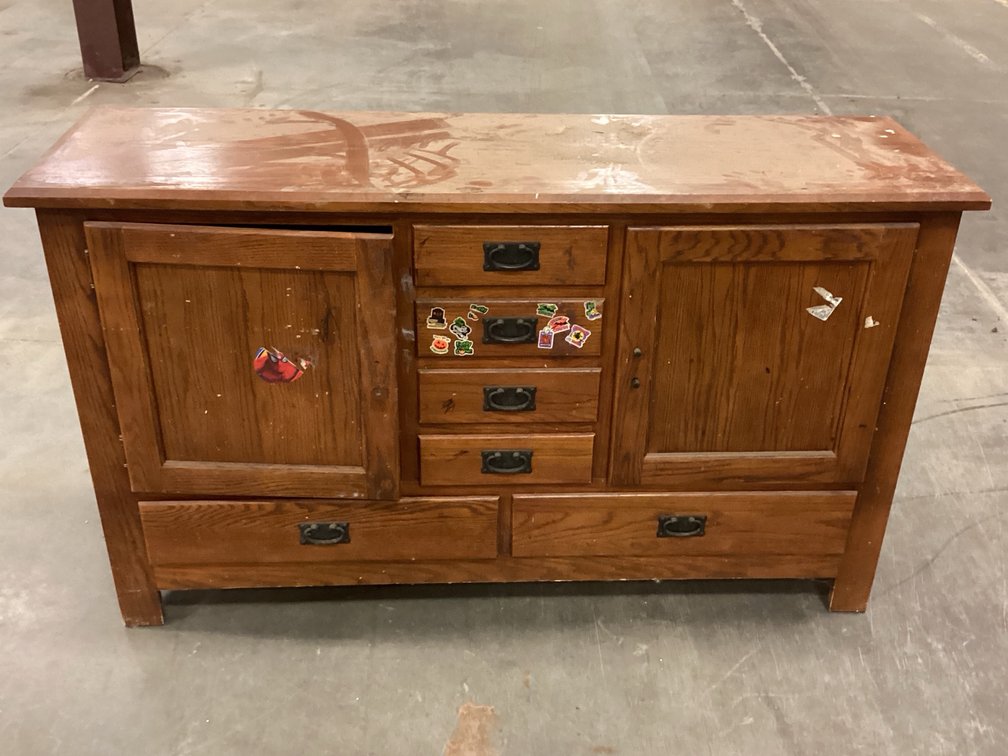 Mission Style Buffet Cabinet & Hutch Top