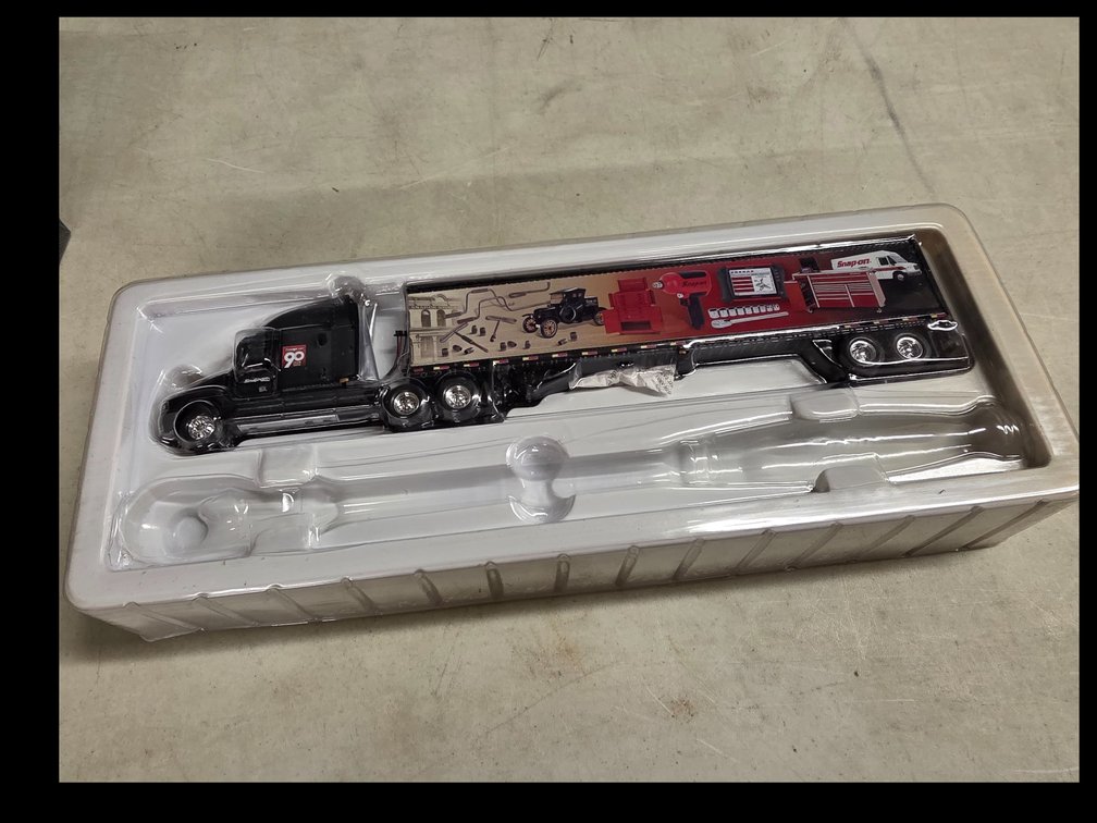 Crown Premiums Snap-on 90th Anniversary Freightliner Die-Cast Semi-Truck and Trailer Set Model Toy