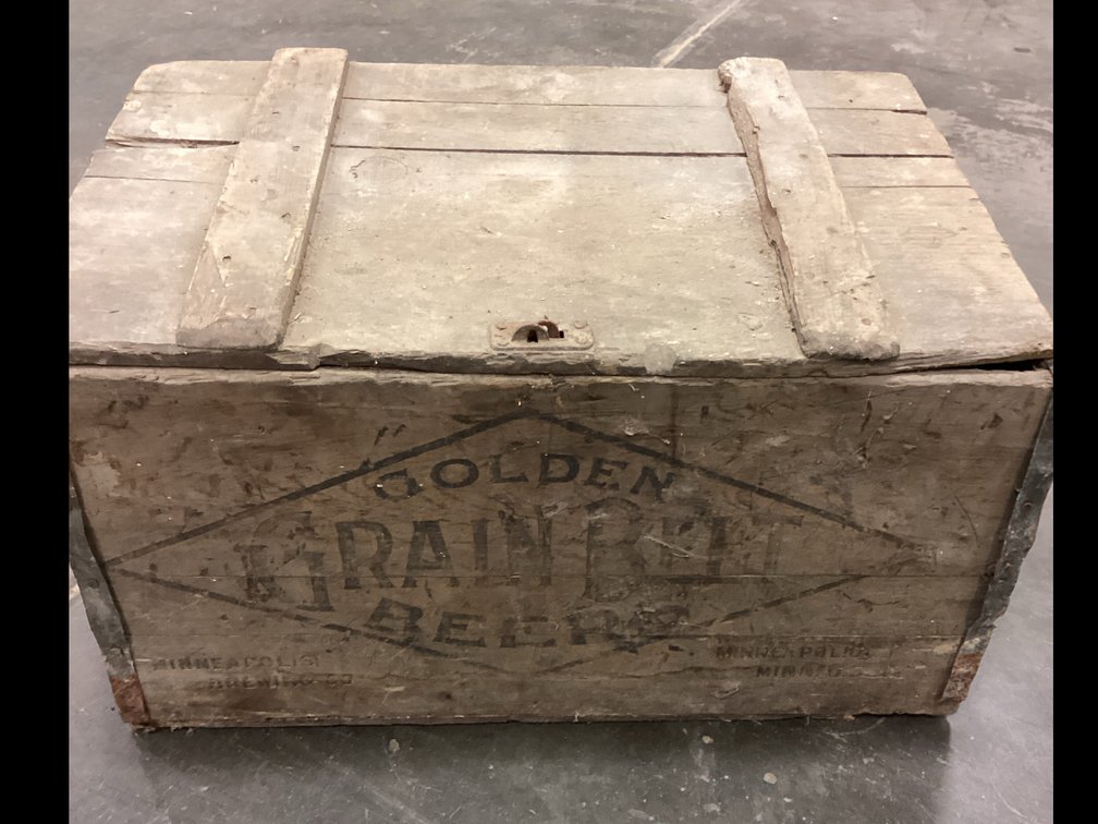 Wooden Storage Box “Golden Grain Belt Beers”