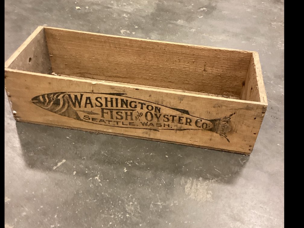 Wooden Box - “Washington Fish & Oyster Co Seattle Wash”