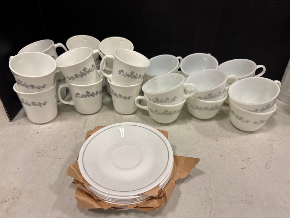 Corningwear Cups and Saucers