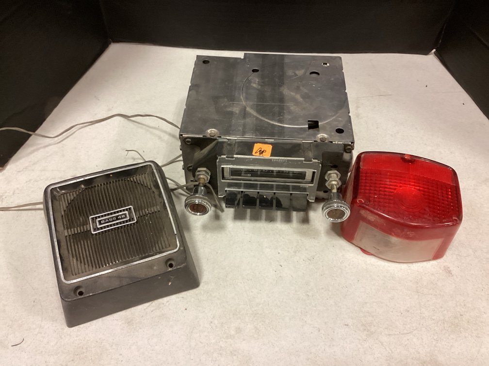 GM Delco Car Radio/ Cassette Player, Speaker, Honda Motorcycle Tail Light