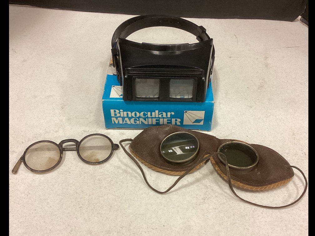 Binocular Magnifier Glasses, & vintage glasses