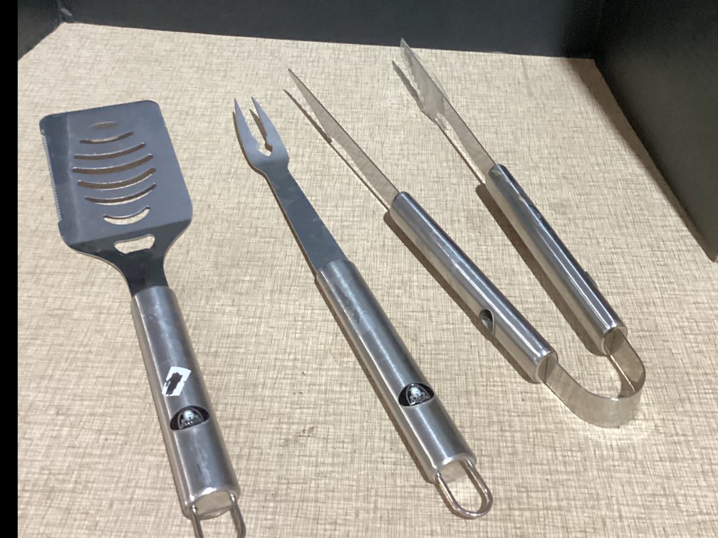 Raiders Stainless Steel BBQ Utensil Set