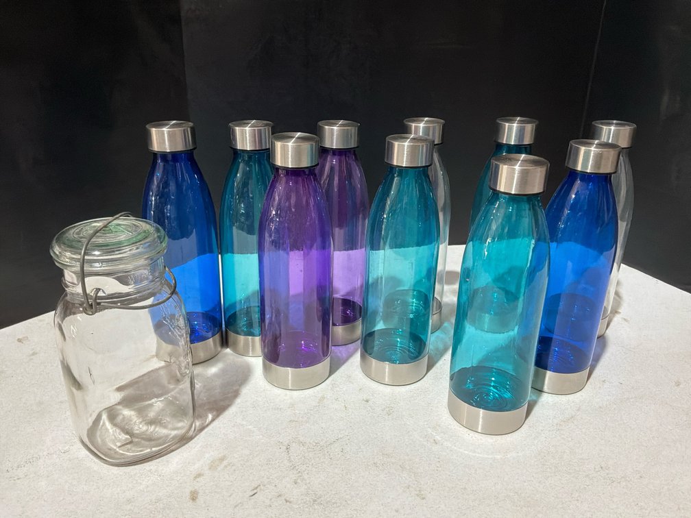 Plastic Water Bottles & Ball Jar