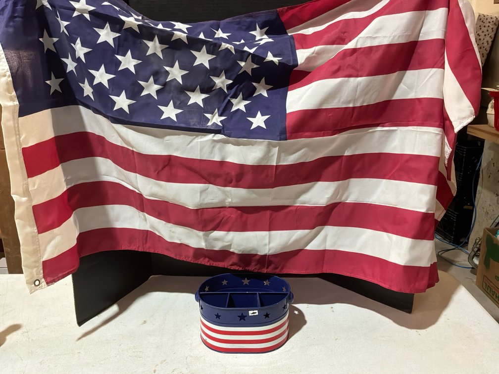 American Flag & Picnic Caddy