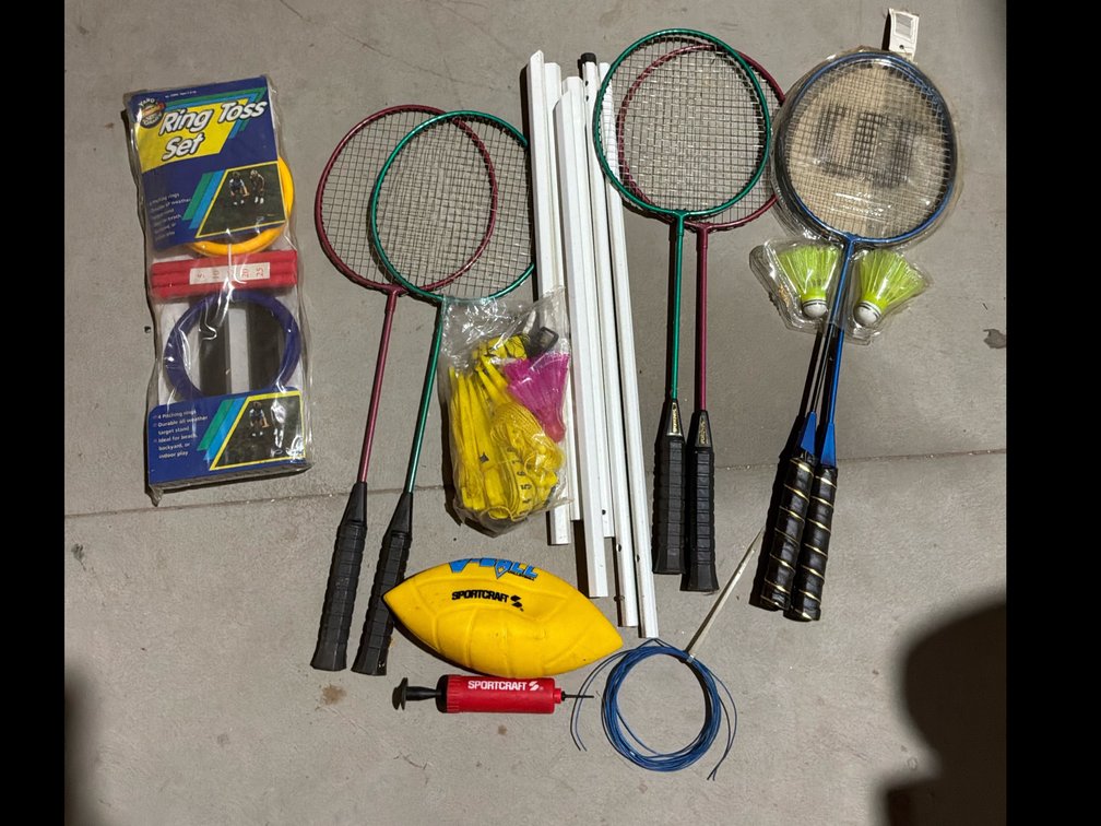 Badminton Games, V-Ball & Ring Toss