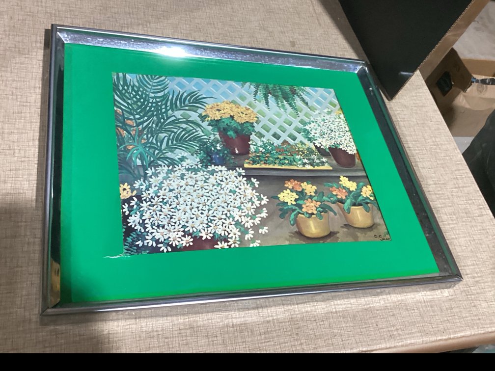 Framed Flower Print - No Glass