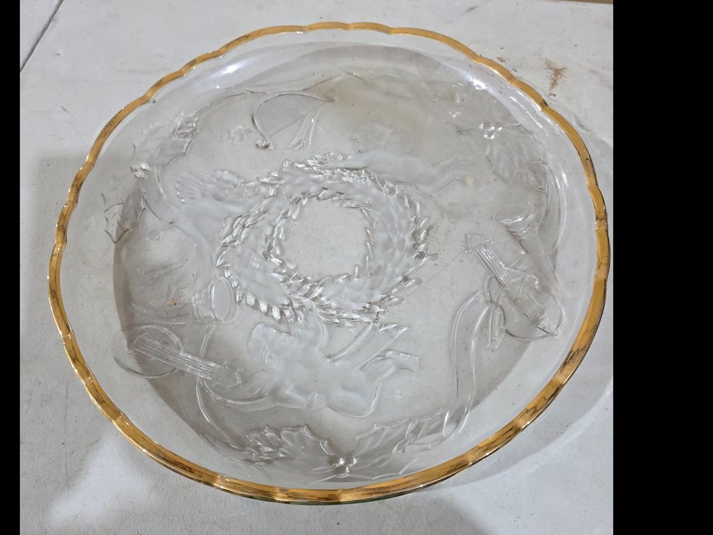 Gold Rimmed Christmas Plate