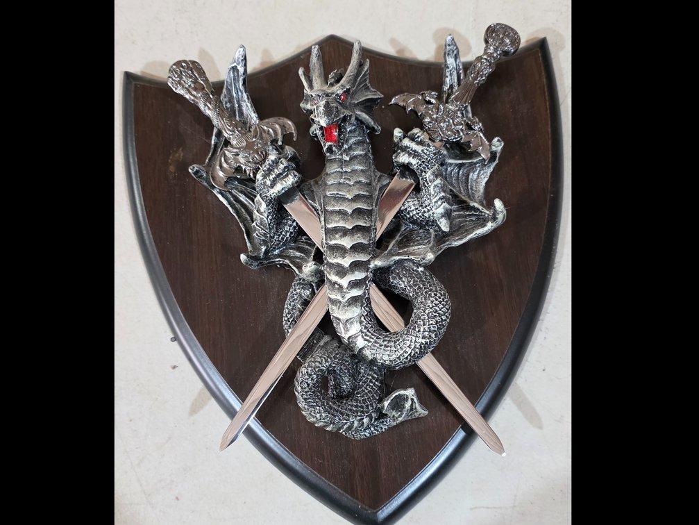 Medieval Dragon Crest Plaque