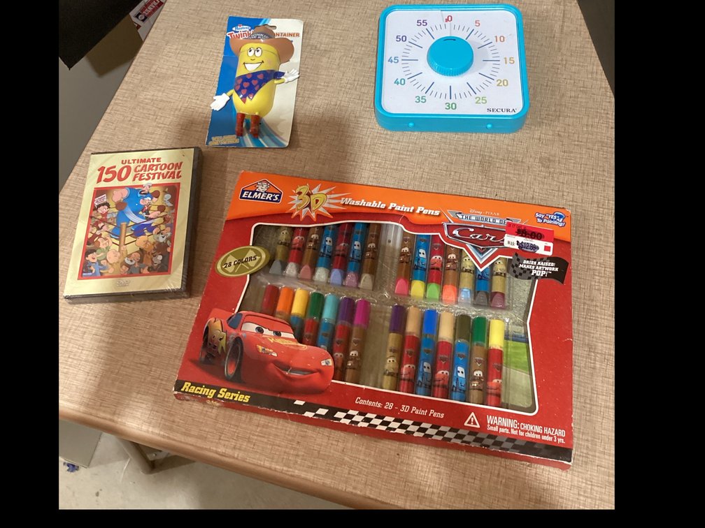 Washable Paint Pens - Ultimate Cartoon Festival DVD - Hostess Twinkie Holder & Clock