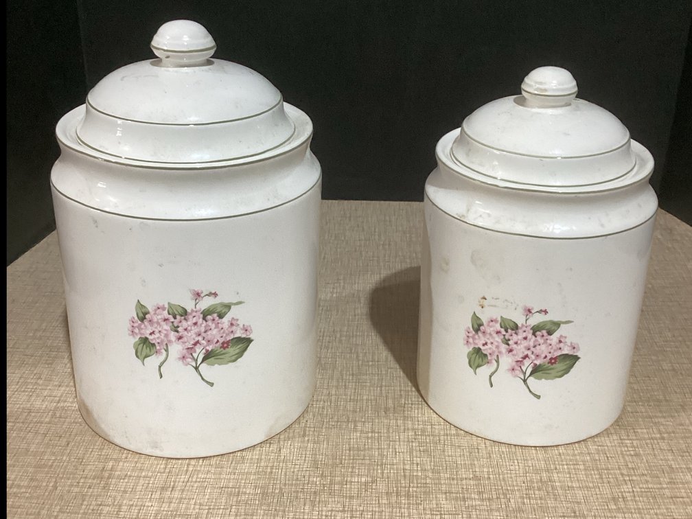 Ceramic Sugar & Flour Canisters