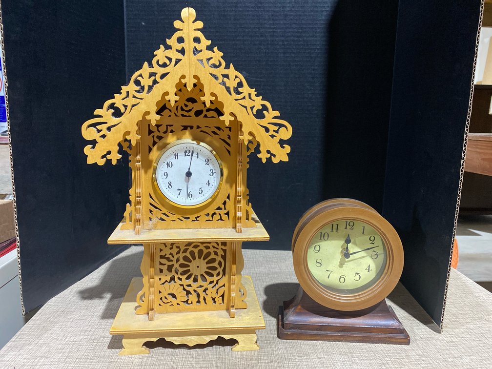 Fretwork Table Clock