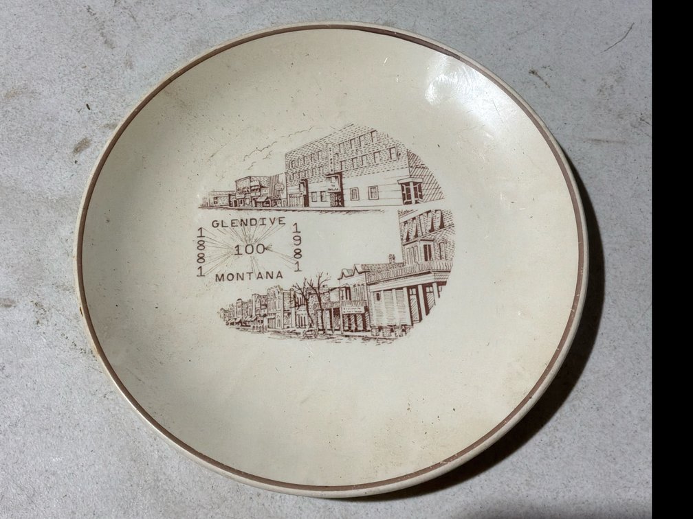 Glendive Montana 1881-1981 Plate