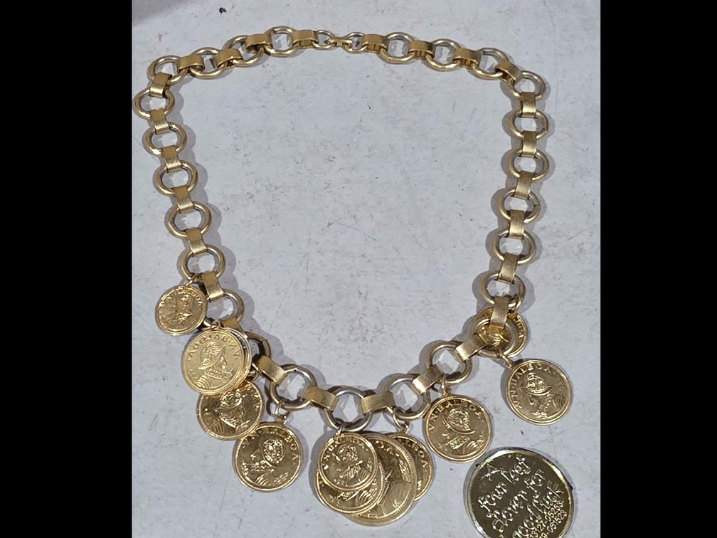 Spanish Faux Coin Necklace