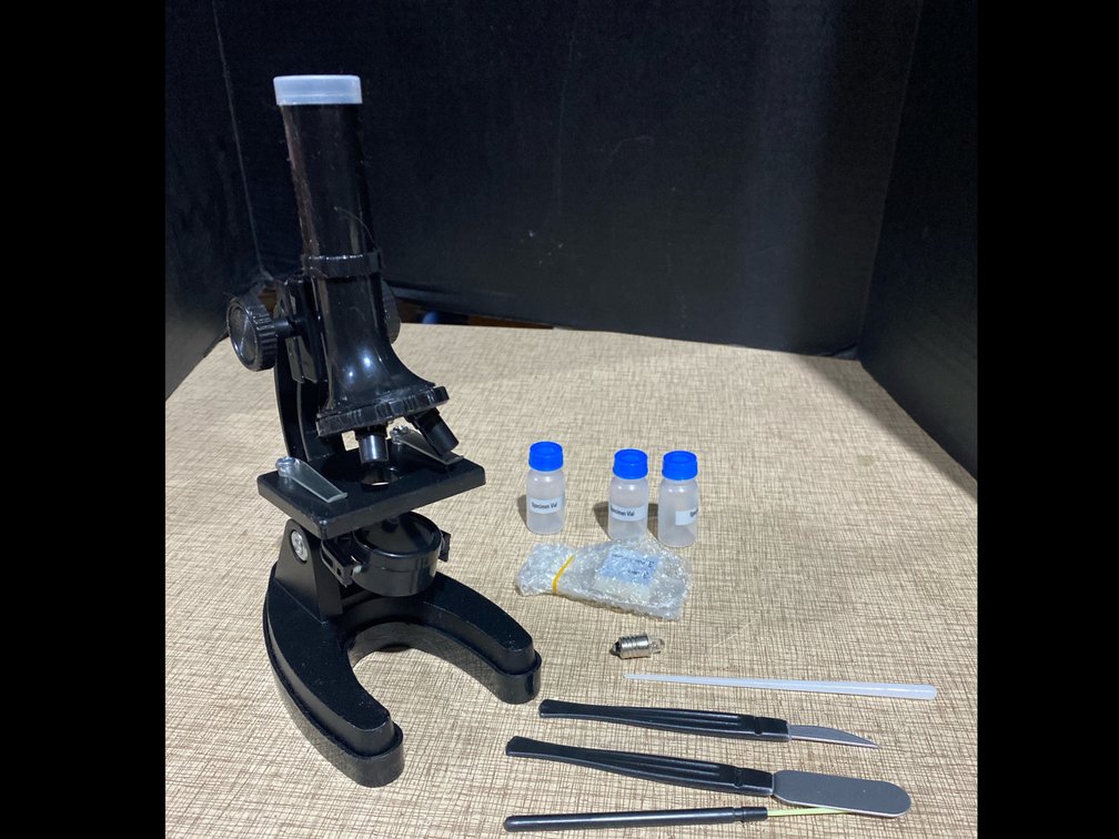 Microscope with Supplies