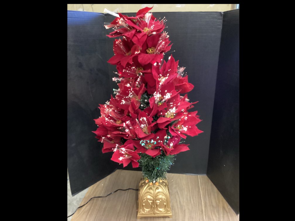 Fiber optic Poinsettia Tree