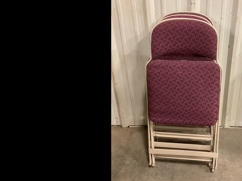 Padded Folding Chairs Lot of 4