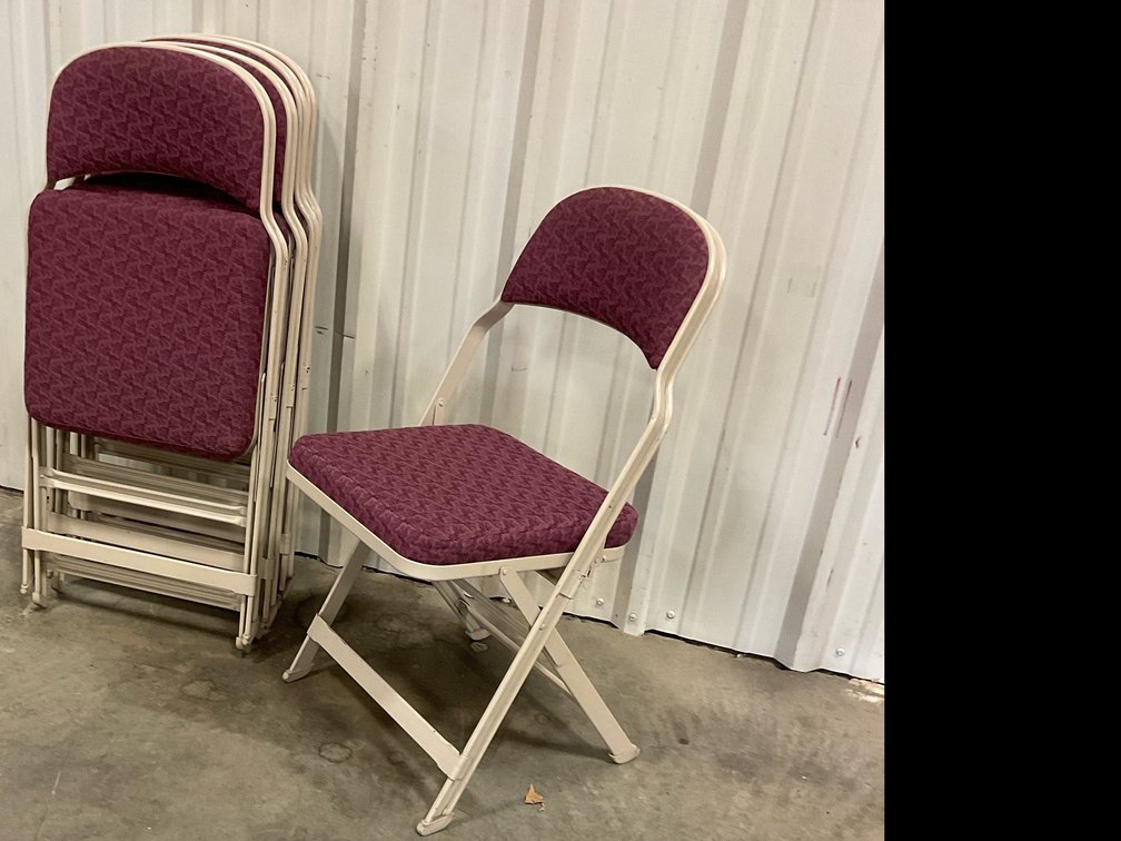 Padded Folding Chairs Lot of 5