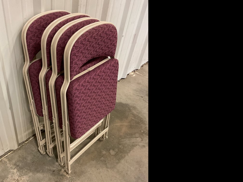 Padded Folding Chairs Lot of 4