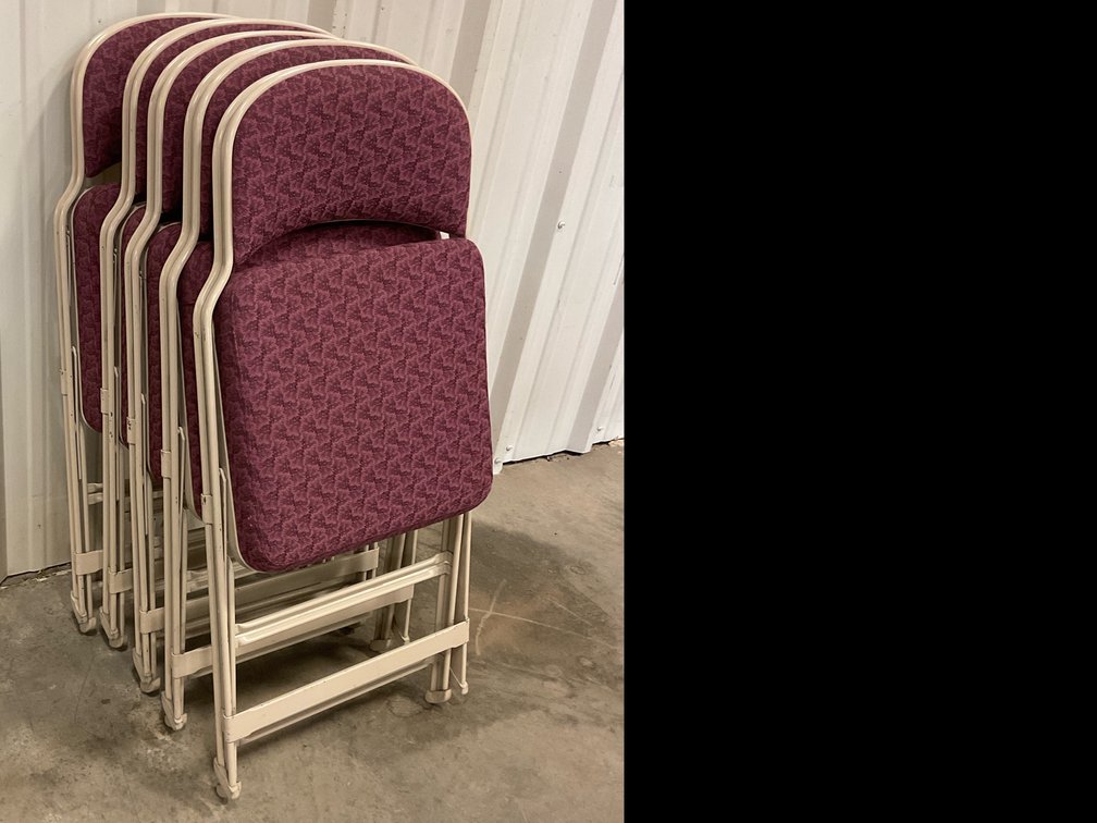 Padded Folding Chairs Lot of 5
