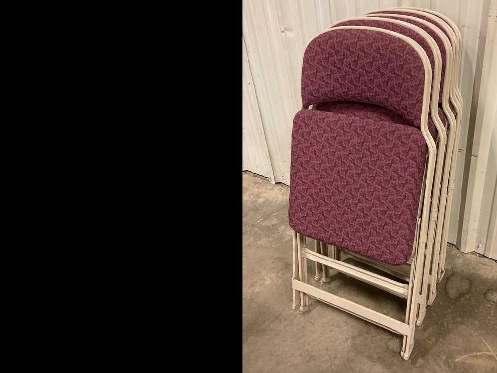Padded Folding Chairs Lot of 5
