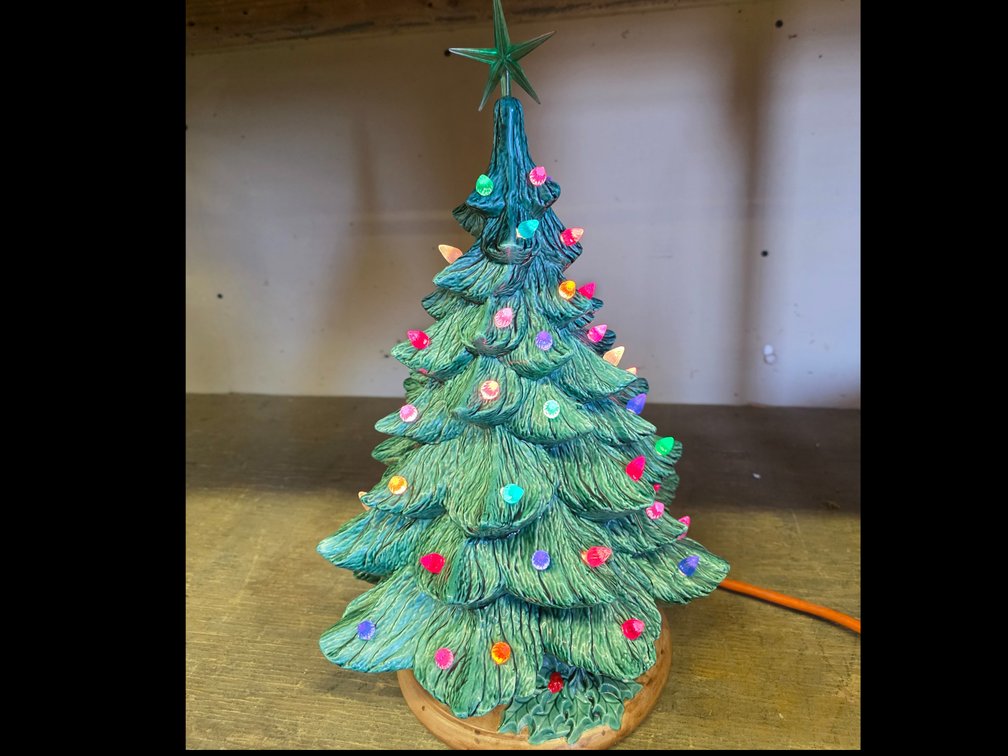 Ceramic Christmas Tree with Lights