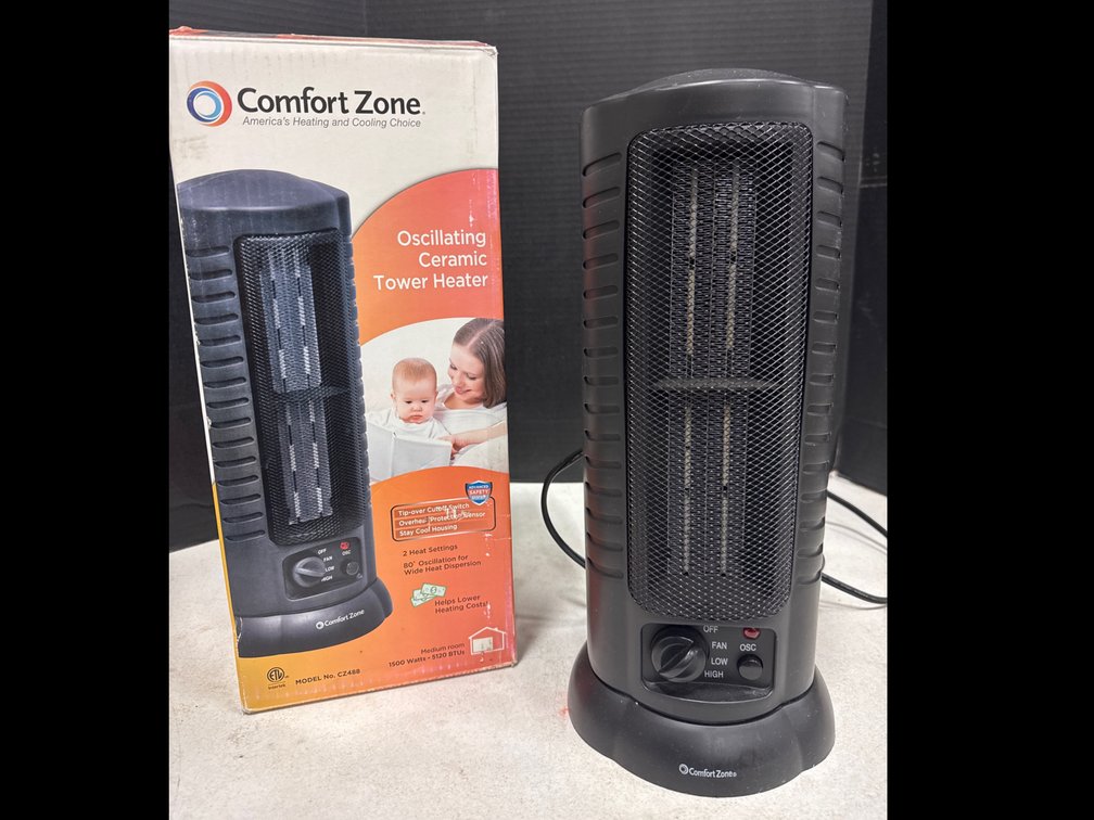 Comfort Zone Oscillating Tower Heater