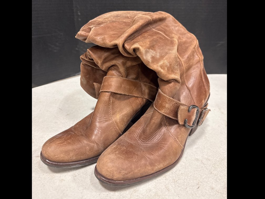 Slouchy Leather Boots