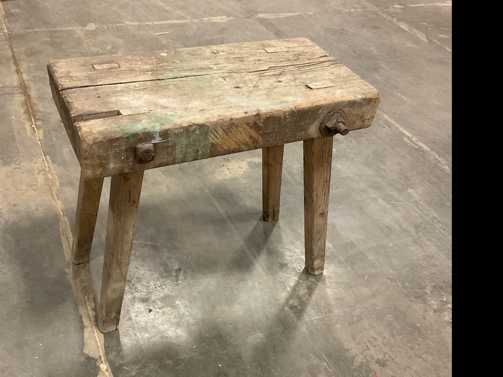 Homemade Wooden Work Bench