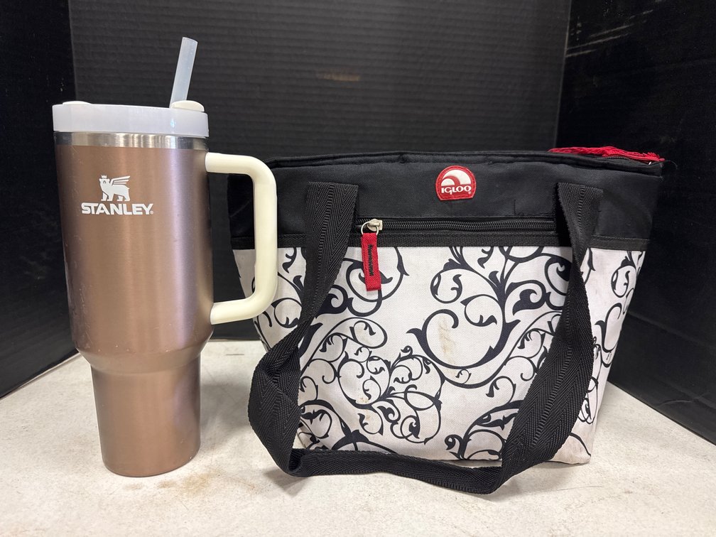 Stanley Cup and Igloo Cooler Bag