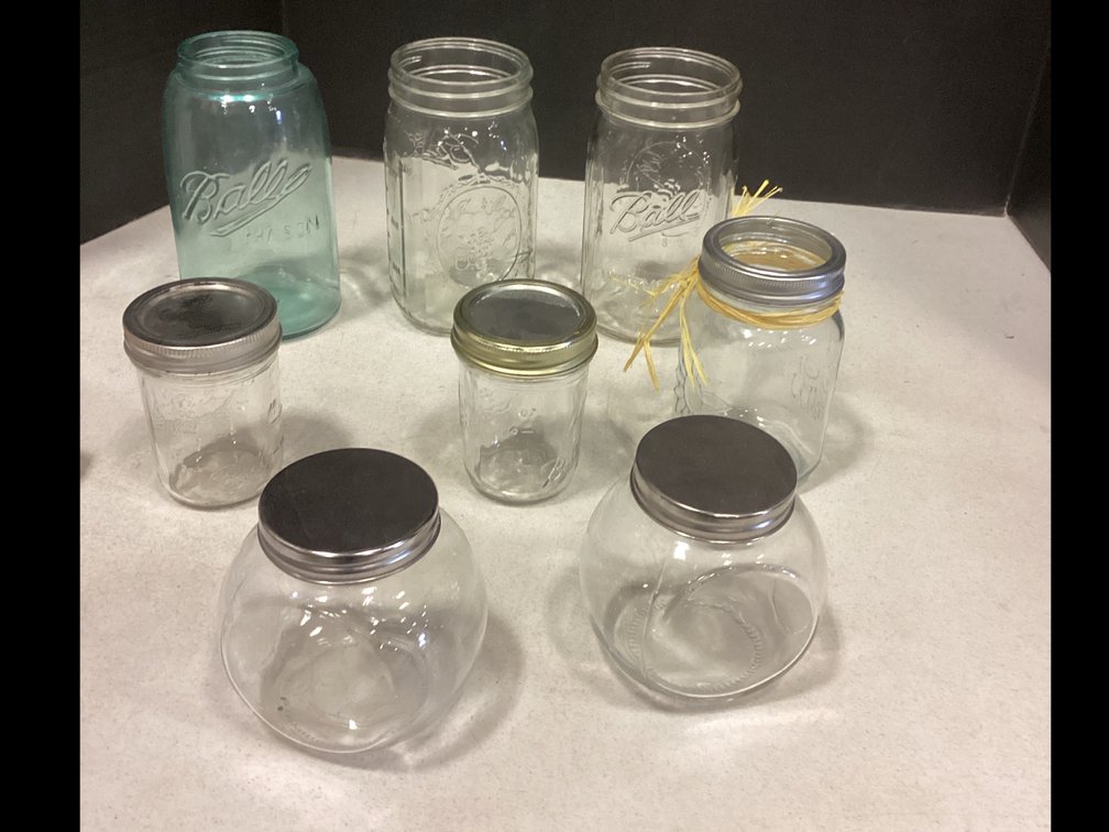 Assorted Glass Jars