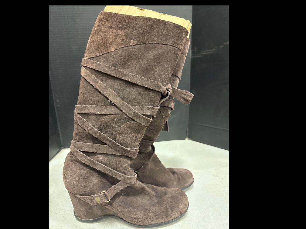 Suede Style Knee High Boots