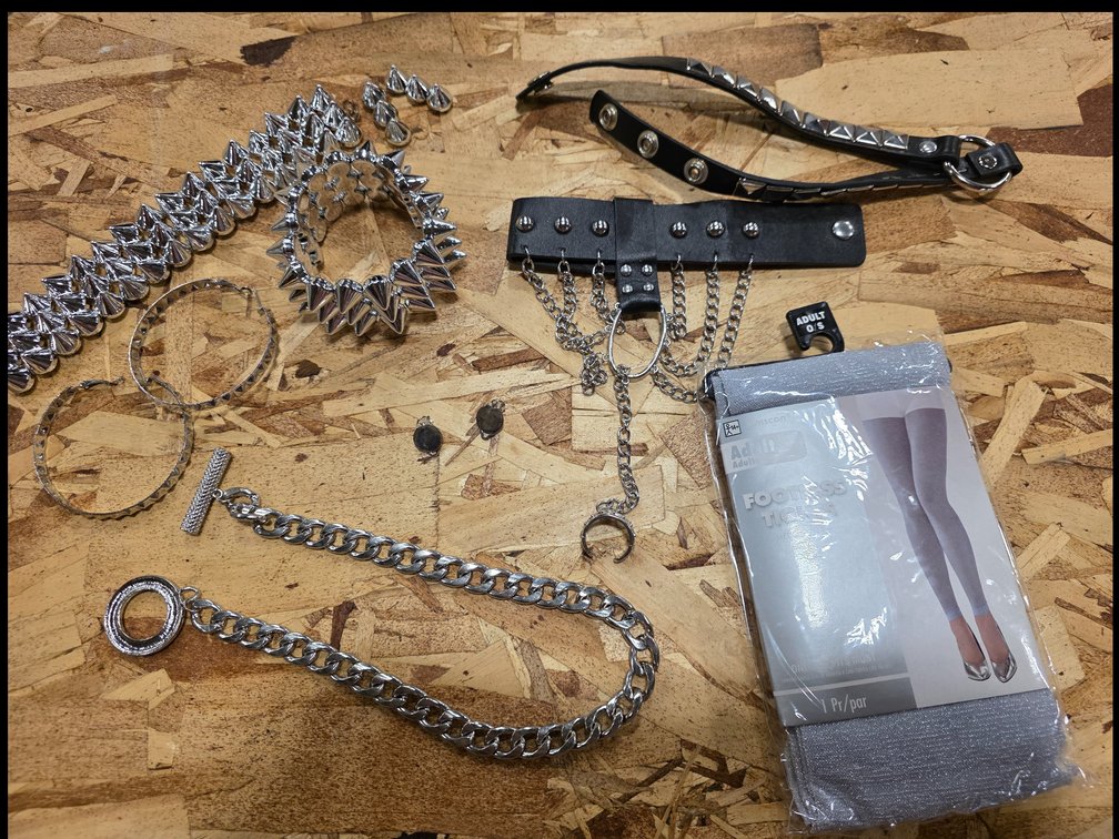 Goth Jewelry and Footless Tights