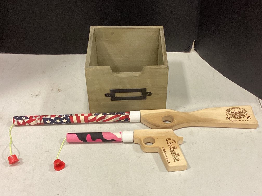Pop Guns and Storage Box