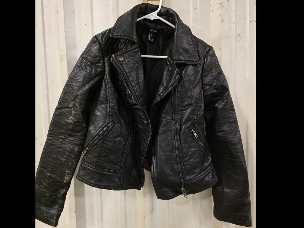 Faux Leather Coat