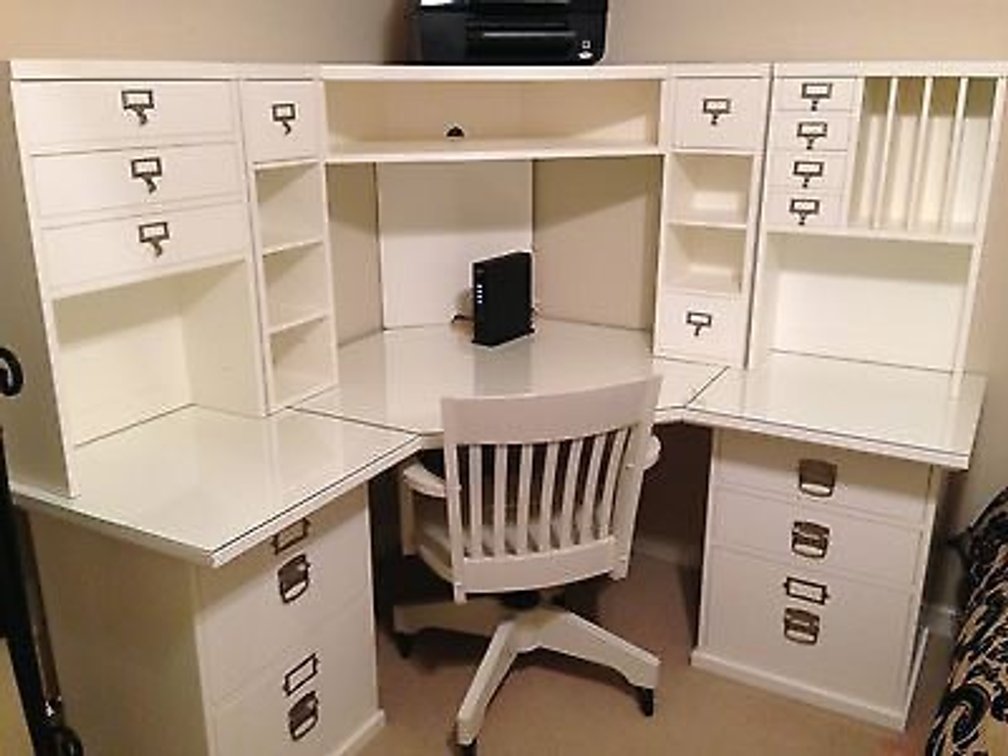 White Corner Desk