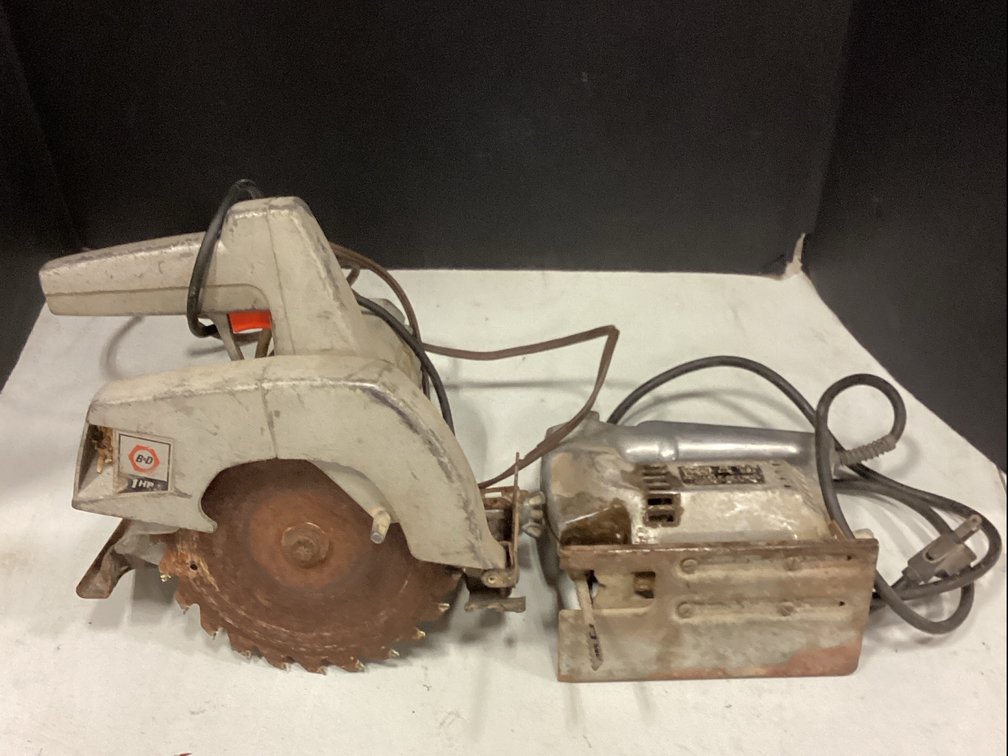 7 1/4” Circular Saw, Variable Speed Jig Saw 4 Amps.