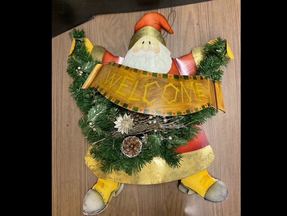 Metal Santa Decor