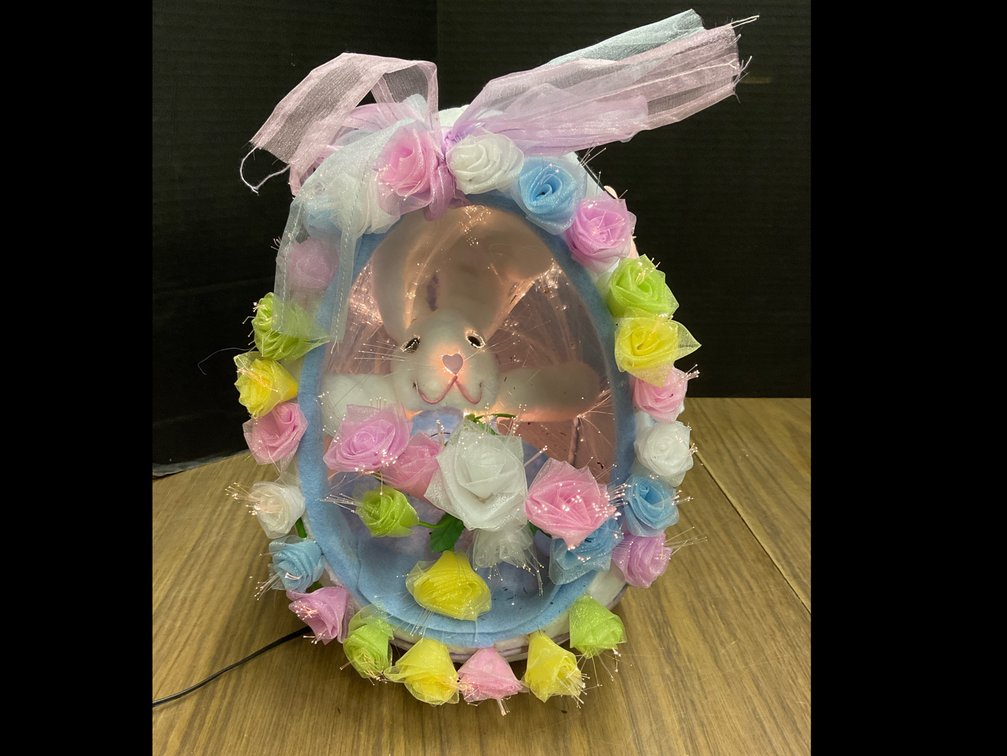 Fiber Optic Easter Egg With Bunny