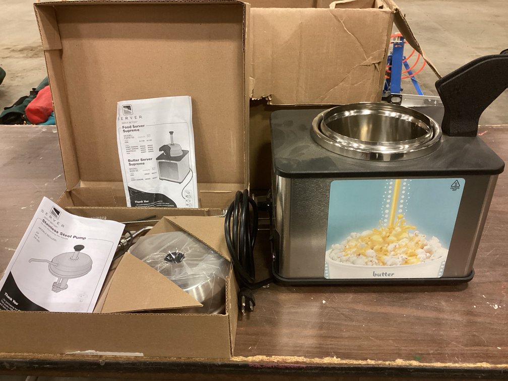 Server Stainless Steal Pump Butter Warmer