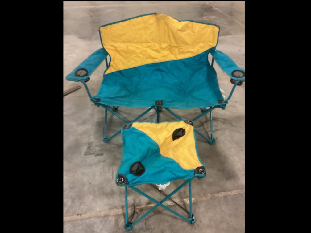 Ozark Trail Outdoor Love Seat & Folding Table