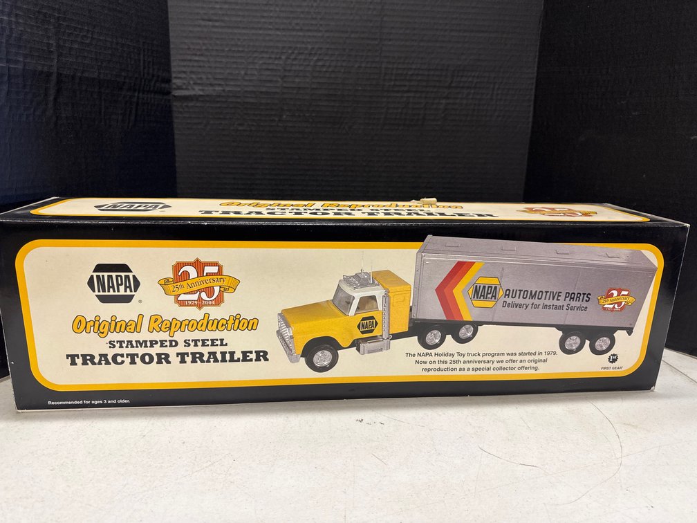 NAPA 25th Anniversary Original Reproduction Stamped Steel Tractor Trailer