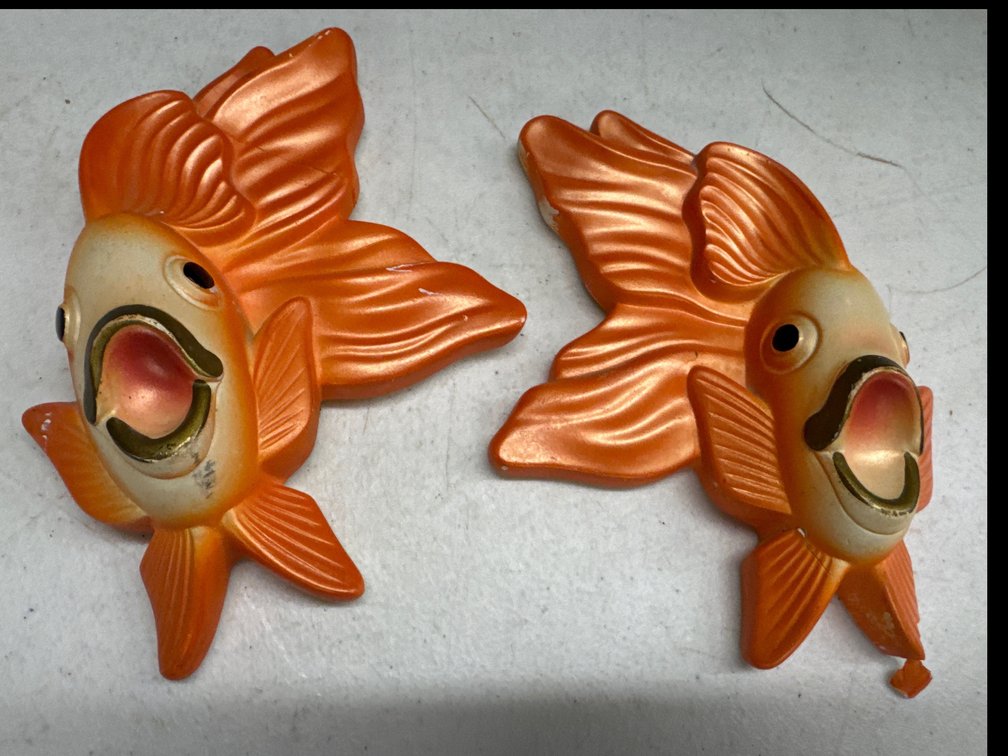 Chalkware Fish Wall Decor