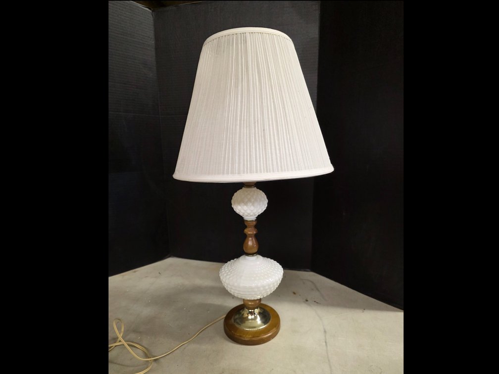 Milk Glass Table Lamp