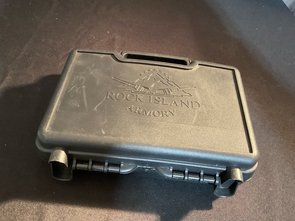 Empty Rock Island Armory 1911 Case W/ Pistol Grips & Lock