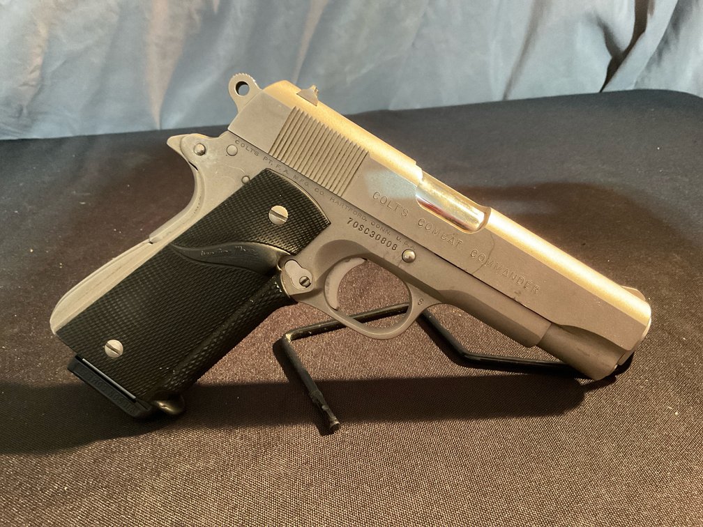 Colt 1911 Combat Commander 45 ACP Stainless Semi Auto Pistol